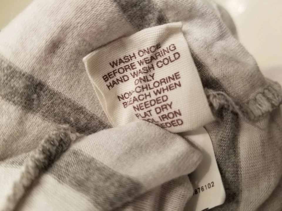 Camisa Top Blusa Mujer Mudd Juniors Talla XL X Grande Gris Blanco Floral Rayas Foto 4 de 4