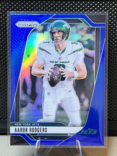 2024 Panini Prizm Aaron Rodgers Blue Prizm SSP #222 New York Jets