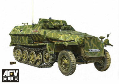 AFV CLUB 1/35 DEUTSCHER HALFTTRACK Sd.Kfz.251/9 Ausf.C FRÜH - MODELLBAUSATZ #35251