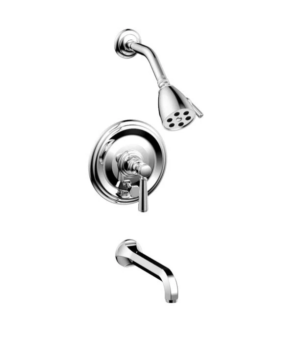 Phylrich 500-27/026 Hex Traditional Pressure Balance Tub And Shower Set
