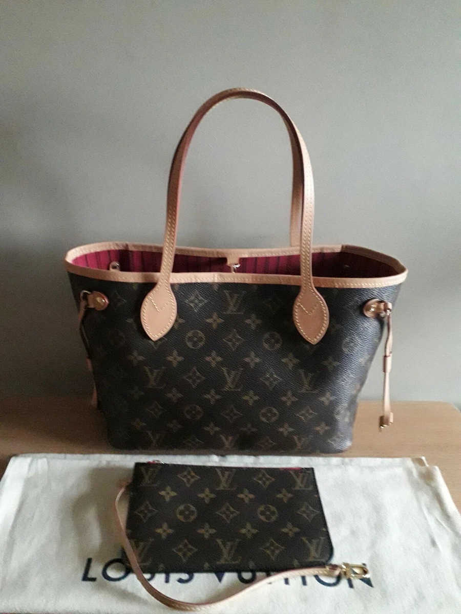 Louis Vuitton Classic Monogram Neverfull PM Tote Shoulder Bag