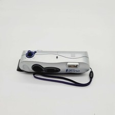 Vintage Polaroid I-Zone Instant Camera With Strap Purple  Silver Travel Compact