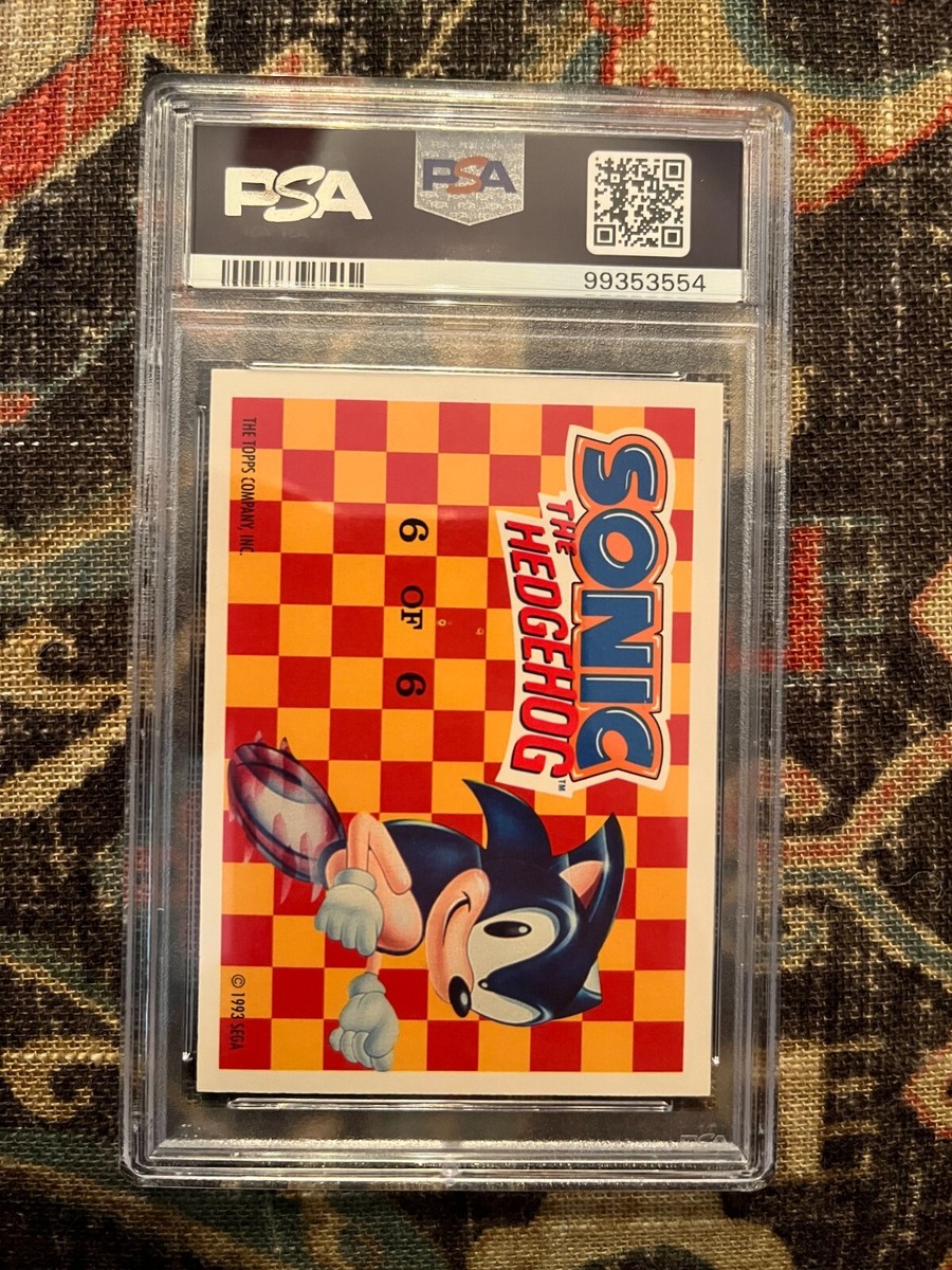 Sonic The Hedgehog 1993 Topps PRISM PSA 9 Mint Classic Pointing Up