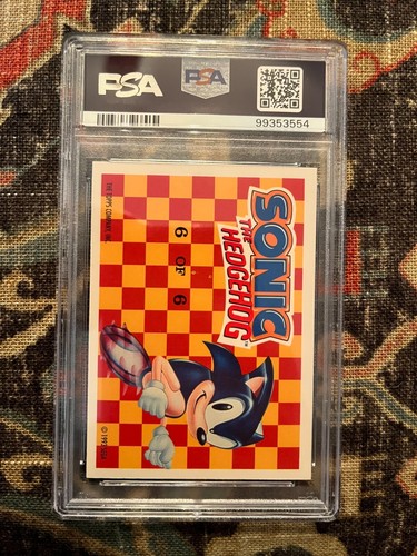 Sonic The Hedgehog 1993 Topps PRISM PSA 9 como nuevo clásico apuntando pose - Imagen 2 de 2