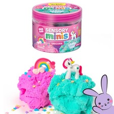 Creativity for Kids Sensory Minis Unicorn Kit | Cloud Clay Pink, Turquoise 