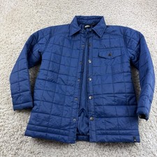 Quiksilver Youth Insulated Shirt Jacket Blue Youth Boys Size Small 7/8 Puffer