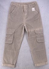 Free People Hard Crushin' Plush Cargo Pants 12 Ivory NWT High Rise Utility New