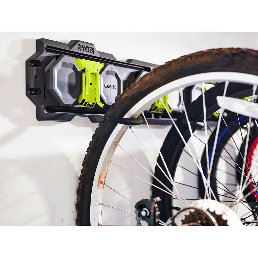 RYOBI Wall Rails LINK Storage System 2 Pack Garage Organizer Heavy Duty Track