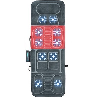 Costway Foldable Massage Mat Full Body Massager w/ Heat & 10 Vibration Motors