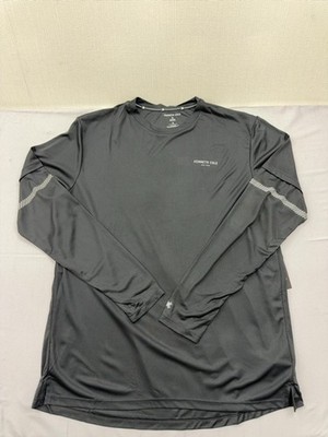 Kenneth Cole Herren XL Grau Langarm Active T-Shirt Feuchtigkeitsableitend