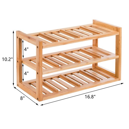 Bamboo Water Bottle Organizer, 3-Tier Water Bottle Holder Stand, Bottle Stora... - Picture 2 of 6