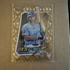 2025 Topps Bowman's Best Best-Tek Jac Caglianone Gold Acetate /50 Royals