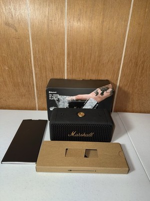 Marshall Emberton II Bluetooth Portable Speaker - Black & Brass Open Box
