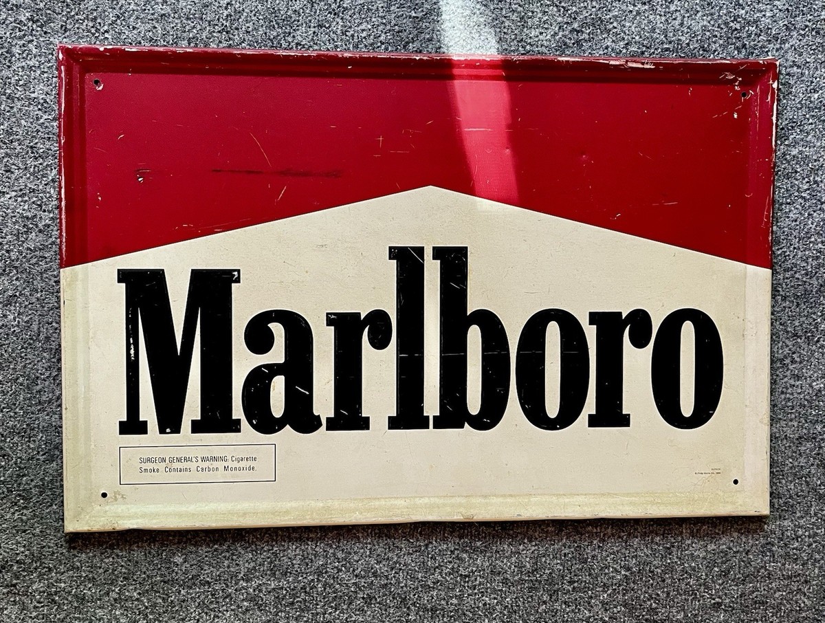 U.S.A 90's vintage Marlboro マルボロ サイン看板 Marlboro Sign, Vintage Tin Marlboro Sign, Classic Logo | eBay