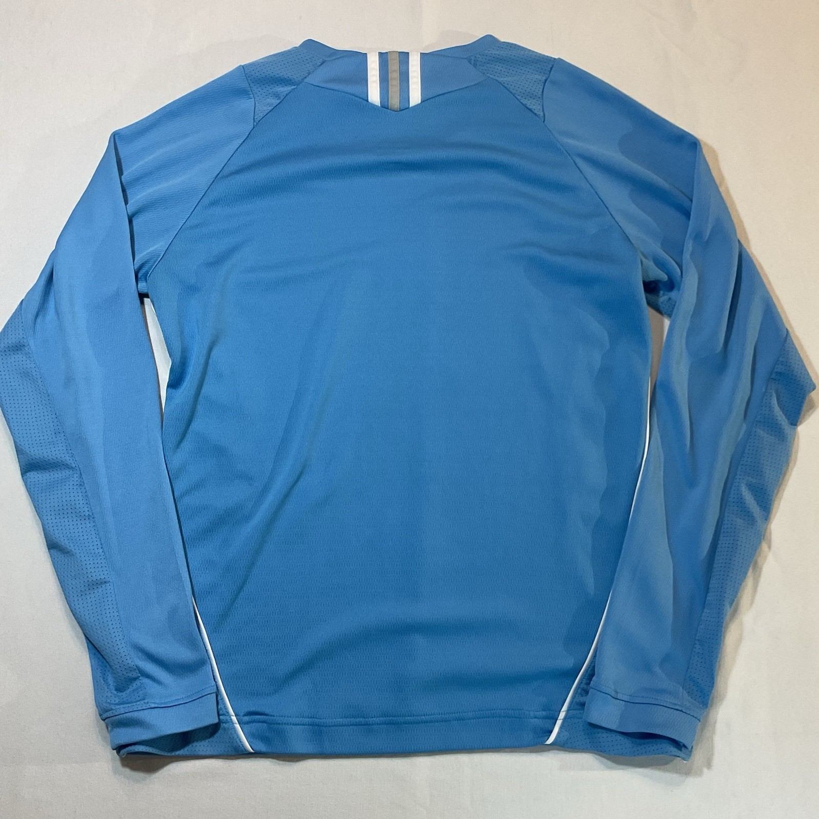 Adidas Womens Light Blue Long Sleeve Fitted Athletic Top, Size M Sport Wicking thumbnail 7