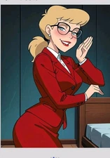 2.5x3.5" Premium Photo Print ACEO Card American Waifu, Harley Quinn, DC Animated