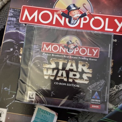 Star Wars Monopoly CD-ROM Edition PC Game Hasbro 1997 Sealed