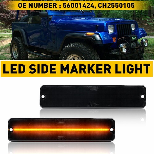 Amber Side Marker Light 56001424 12401.06 fits 87–95 Jeep Wrangler YJ main image 1