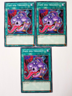 3x Topf Der Trägheit EG01-DE026 Common 1 Auflage YU-GI-OH Karten Playset