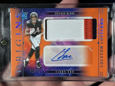 2025 Panini Origins Colston Loveland Rookie Jumbo Patch Auto /75
