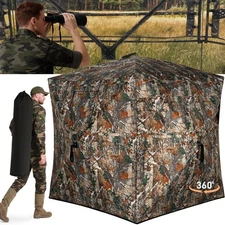Hunting Blind Pop Up Tent See Through 270/360 Degree Portable Camouflage