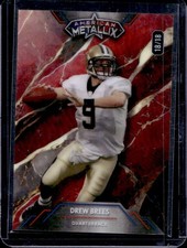 2023 Wild Card American Metallix Drew Brees WildMarble Red Marble Wave #/18