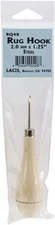 Lacis Primitive Rug Hook W/Wood Handle-Steel 2mmx1.25"