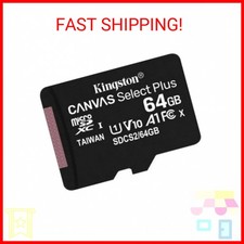 Kingston 64GB Canvas Select Plus microSDXC Card Up to 100MB/s A1 Class 10 UH