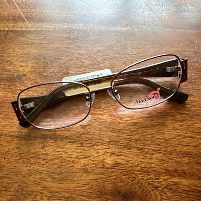 MADISON AVENUE EYEWEAR MAL100 BROWN 53/15/135 FLEX HINGE EYEGLASSES !K39