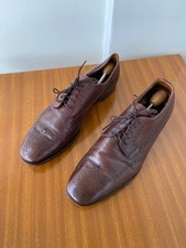 Prada men's brown leather wingtip derby shoes size 9 US,42 EU