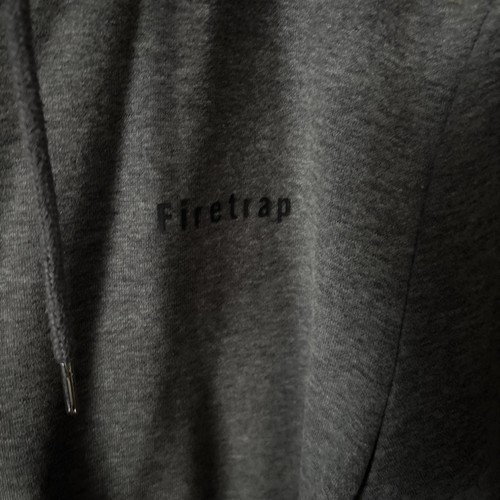 Sudadera con capucha polar con cremallera completa gris FIRETRAP para hombre - talla XL - Imagen 3 de 12