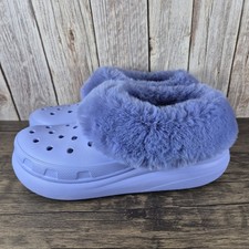 Crocs Furever Crush Clog Platform Faux Fur Lined Lavender MoonJelly Men's 12 W14