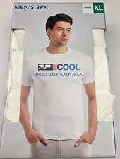 32 Degrees Cool - Men's Short Sleeve Crew Neck T-Shirts - 3 Pack - White - XL