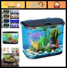 5-Gallon Aquarium Kit with LED Lighting Power Filter for Tropical Fish - Compl