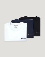 Image of Belstaff 3-Pack Mens T-Shirt - Black/Dark Ink/White