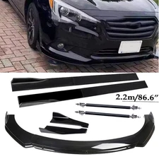 For Subaru Legacy 09-21 Front Bumper Lip Spoiler Splitter Rear Gloss Black Body
