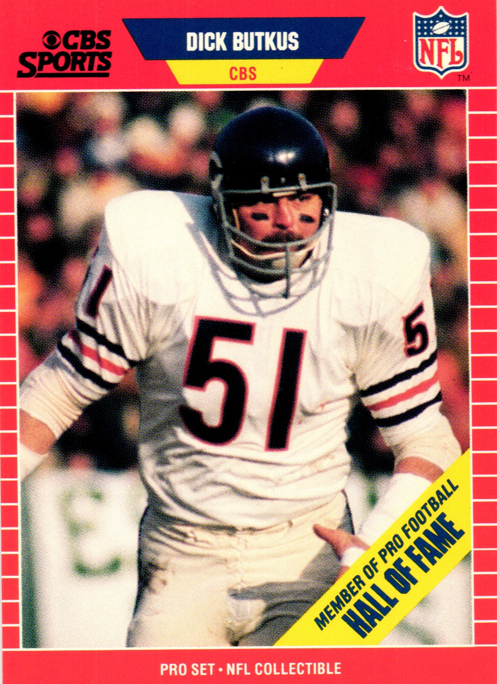 1989 Pro Set #15 Dick Butkus Announcer Collectibles
