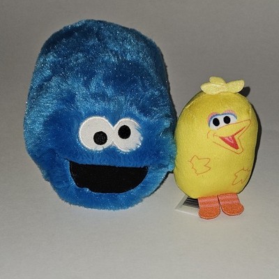 Cookie Monster Stackable Plush Big Bird Podpals Sesame Street Stuffed Toy Lot