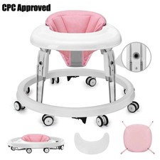 Foldable Baby Walker with Wheel, Height Adjustable for 6-18 Months Boys Girls