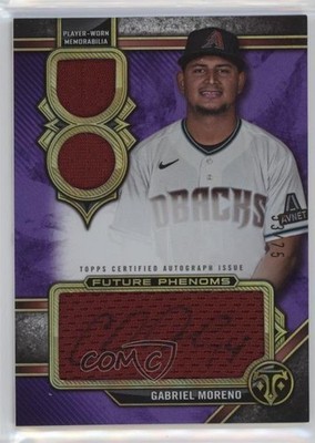 2024 Triple Threads Future Phenoms Relics Amethyst 53/75 Gabriel Moreno Auto im4