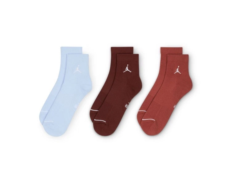 NWT Nike Air Jordan Dri-Fit Ankle Socks Men’s Sz M 3 Pair Multi Color DX9655-901