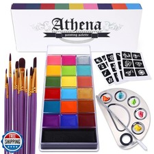 UCANBE Athena Face Body Paint Oil Makeup Set, 20 Colors FX Hallow