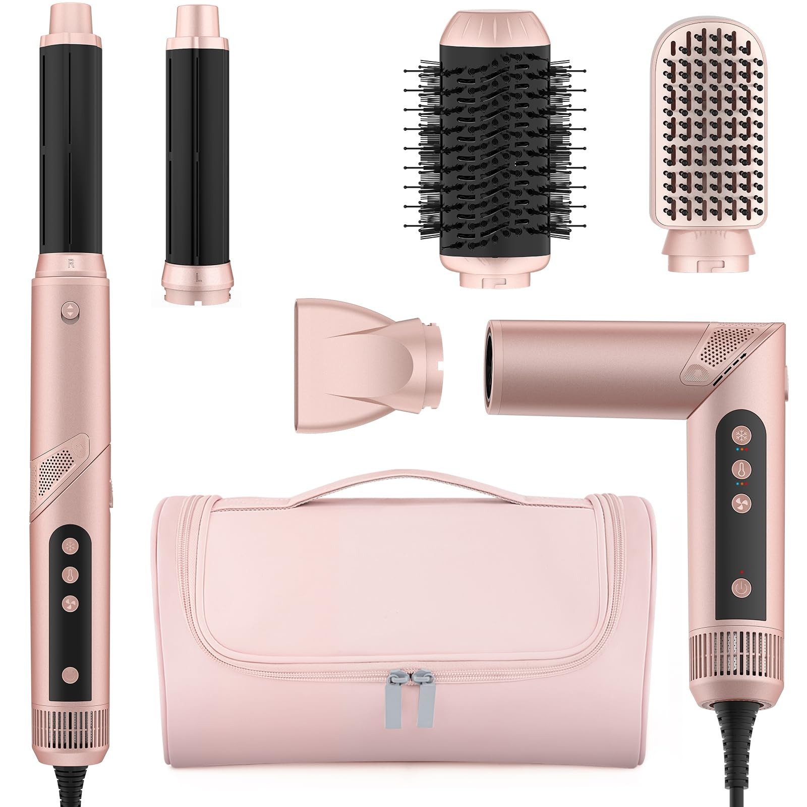 5-in-1 Hair Dryer Brush with 110,000 RPM High-Speed Frizz-Free Styling for Fast Results