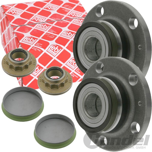 2X Febi Radnabe Hinterachse FüR Audi A1 VW Polo 9N 6R Skoda Fabia Seat Ibiza 3 4-image