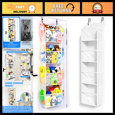 Over Door Stuffed Animal Storage Organizer, Holds 75 lbs, Easy View, Versatile f