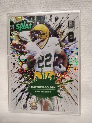 Matthew Golden 2025 Wild Card Splat White Sparkles Foil Board RC /1 SBWHI04-MG