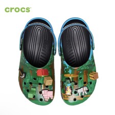 NEW CROCS Minecraft Classic Clog 210829 Green Black Multicolor Mens 9 Womens 11