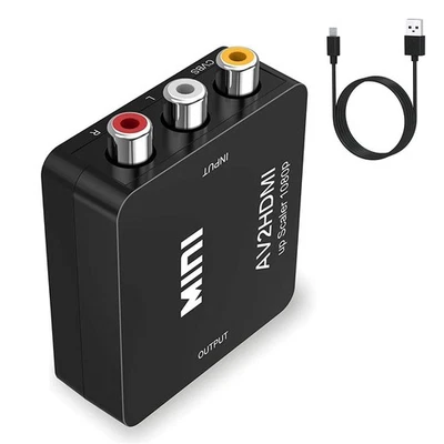 Adaptateur RCA vers HDMI, Support 720 1080P pour Caméra, Xbox 360, PS2, PS3 - Photo 1/4