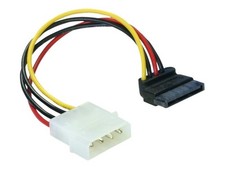 Delock Power Cable SATA HDD > 4pin Male - Angled 0.15m Cable 60101