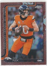 2025 Topps Chrome - Bo Nix #88 Leather Refractor